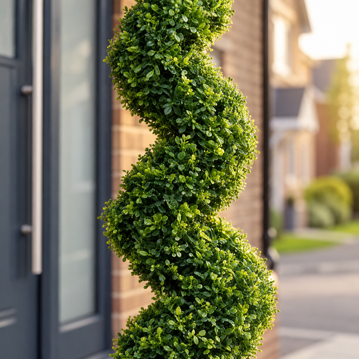 Stopary Tree Artificial Buxus Spiral Topiary Tree – Vorelle Homes